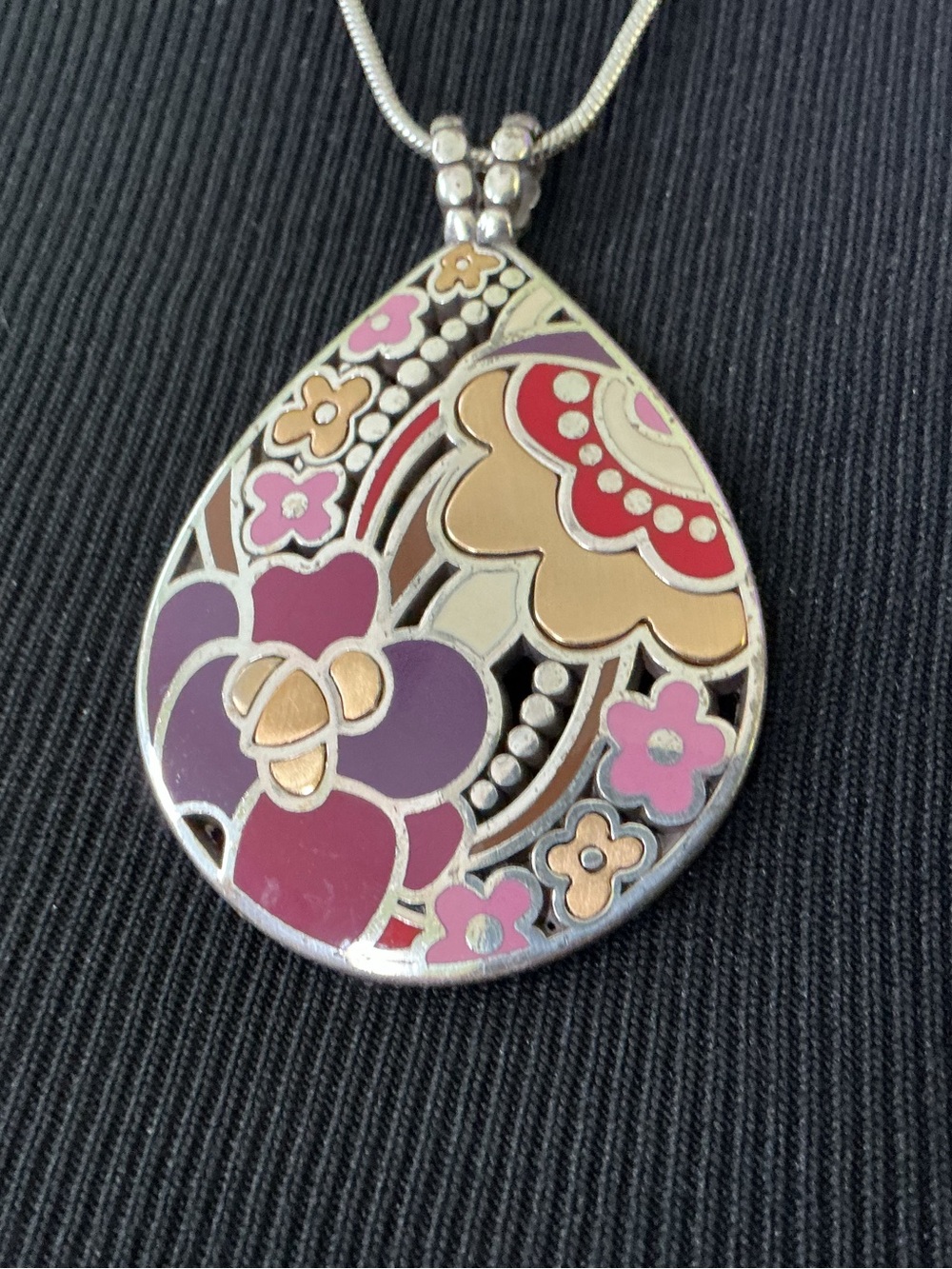 BRIGHTON ALCAZAR FILIGREE FLORAL NECKLACE WITH PENDANT - Picture 5 of 6
